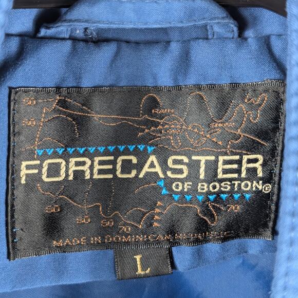 Forecaster of Boston Jacket Men’s Large Blue Insulated Zip Vintage Outerwear - Picture 2 of 5